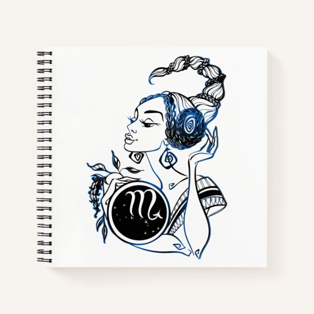Cuaderno Escorpio Personalizado Art Deco Lady (Anverso)