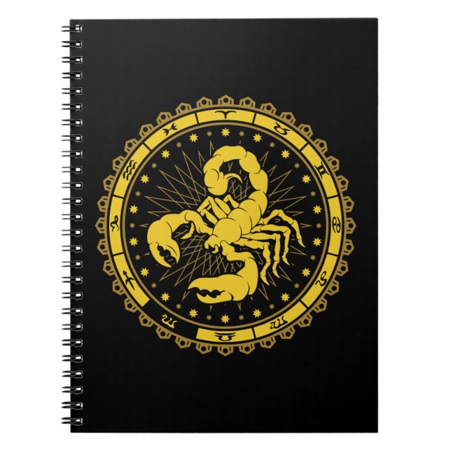 Cuaderno Escorpio - Rótulo Zodiaco - Símbolo - Horóscopo (Frente)