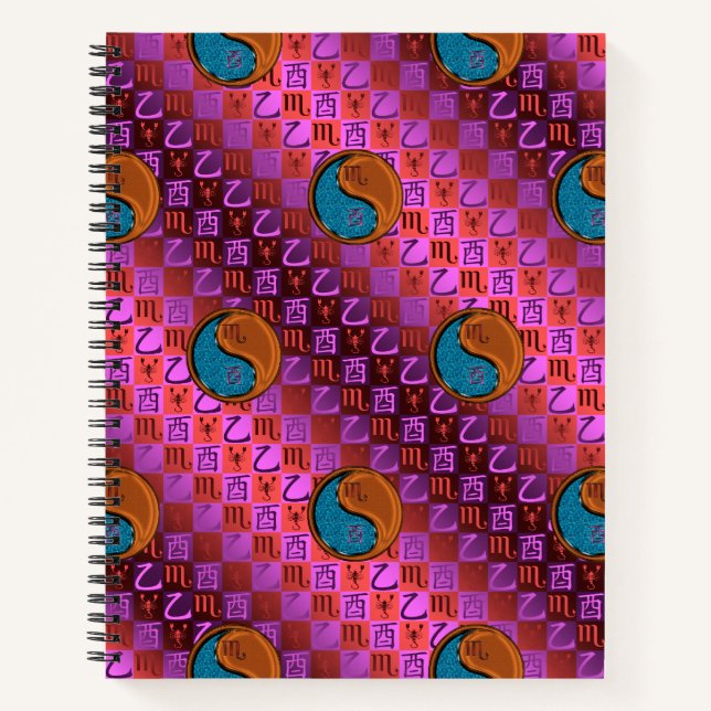 Cuaderno Escorpio y Gallo de Madera (Anverso)