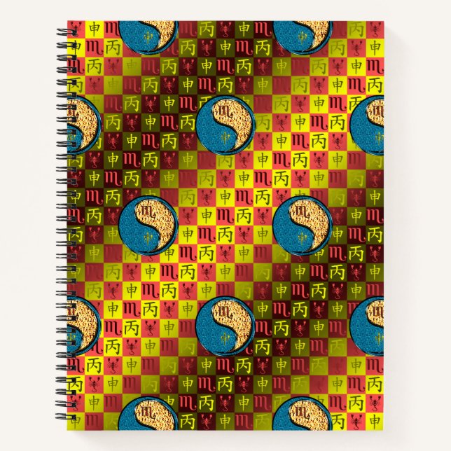 Cuaderno Escorpio y Mono de Fuego (Anverso)