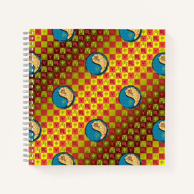 Cuaderno Escorpio y Mono de Fuego (Anverso)