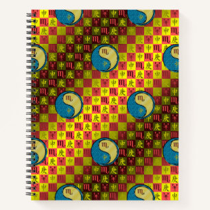 Cuaderno Escorpio y Mono de Metal