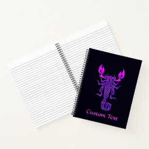 Cuaderno Escorpión de nudo celta púrpura