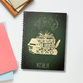 Cuaderno Escribe el libro que quieres leer Olive green