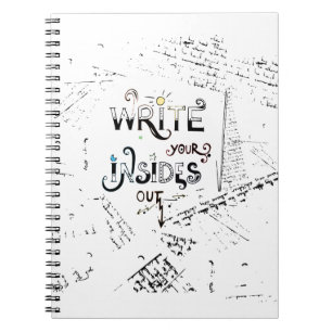 Cuaderno ¡Escribe tus entrañas! Lema de escritores motivaci