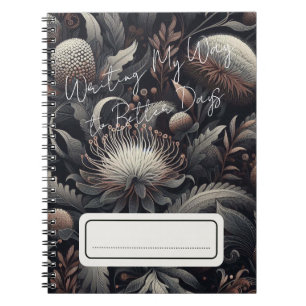 Cuaderno Escribiendo mi camino a mejores días - Floral oscu