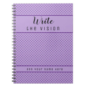 Cuaderno Escribir el Vision Purple Polka Dot Vision Journal