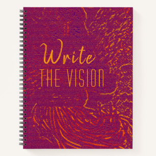 Cuaderno Escribir la visión, portátil 8,5x11, enlazado en