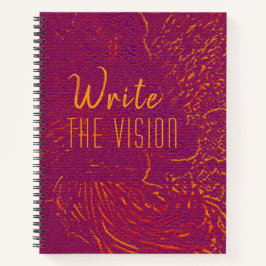 Cuaderno Escribir la visión, portátil 8,5x11, enlazado en e
