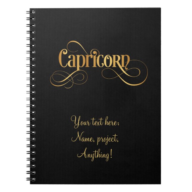Cuaderno Escribir rápidamente el Rótulo Zodiac Capricorn Go (Frente)