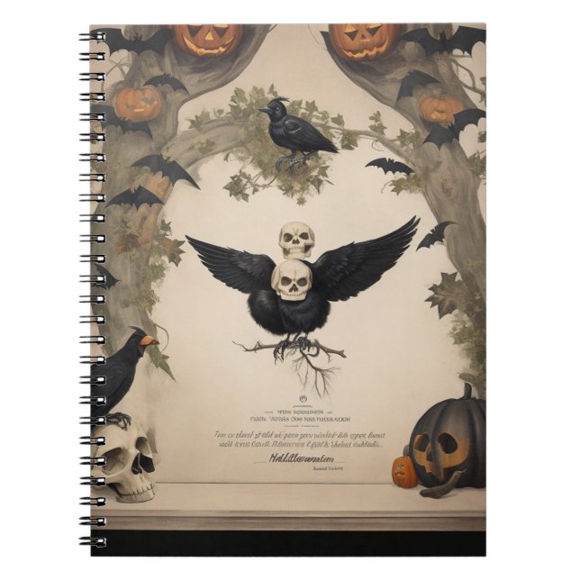 Cuaderno Escribir sus historias fantasma en estilo con Crow (Frente)