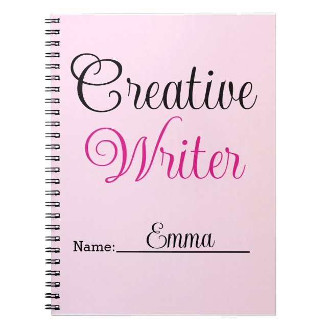 Cuaderno Escritor Creativo Rosa Pastel  (Frente)