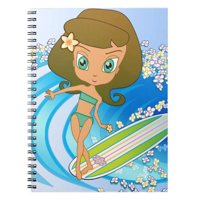 Cuaderno Escritor de la onda de Lil Wahine (Frente)