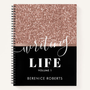 Cuaderno Escritores negros personalizados de Rosa Purpurina