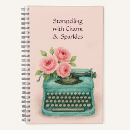 Cuaderno Escritorio de escritores de historias de máquinas