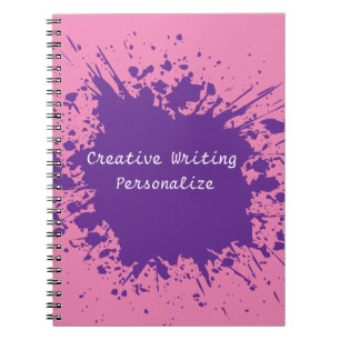 Cuaderno Escritura creativa rosa morado de moda personaliza