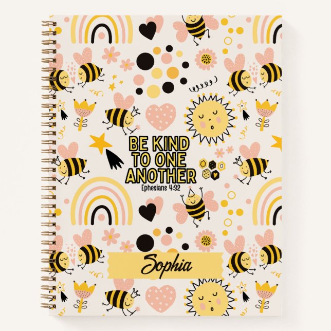 Cuaderno Escritura Cristiana Sé Amable Abejas Lindas Capric (Anverso)