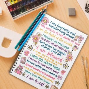 Cuaderno Escritura de afirmación positiva para niñas