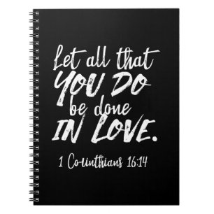 Cuaderno Escritura de amor inspiradora - 1 corintios 16:14