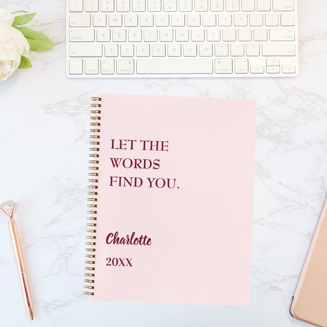 Cuaderno Escritura de citas inspiradoras rosa de Rubor (Subido por el creador)