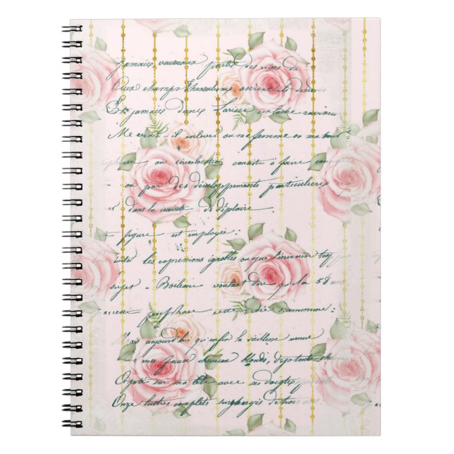 Cuaderno Escritura de color rosa rosa (Frente)