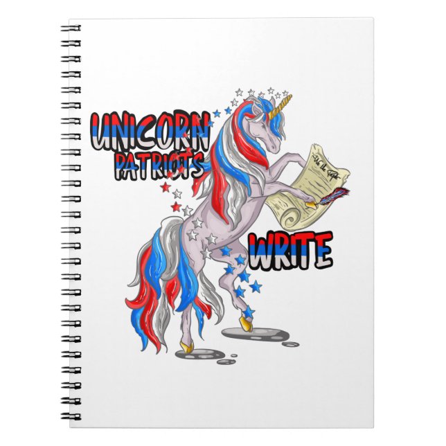 Cuaderno Escritura de Patriotas de Unicorn (Frente)