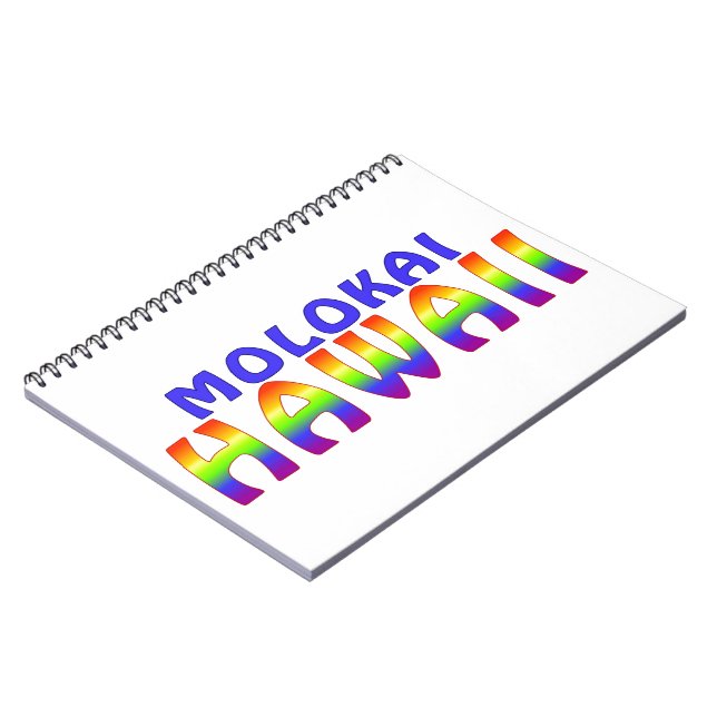 Cuaderno Escritura en arco iris de Molokai Hawaii (Lado Izquierdo)