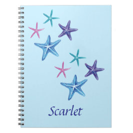 Cuaderno Escritura personalizada de Starfish colorido