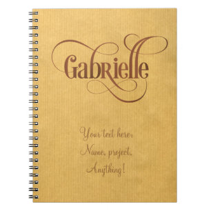 Cuaderno Escritura personalizada Gabrielle Brown Kraft de