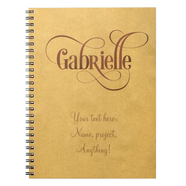 Cuaderno Escritura personalizada Gabrielle Brown Kraft de (Frente)