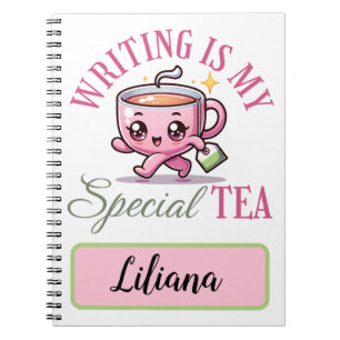 Cuaderno Escritura rosa Personalizado dulce es mi té especi