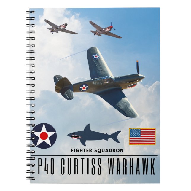 CUADERNO ESCUADRÓN DE COMBATE P-40 CURTISS WARHAWK (Frente)