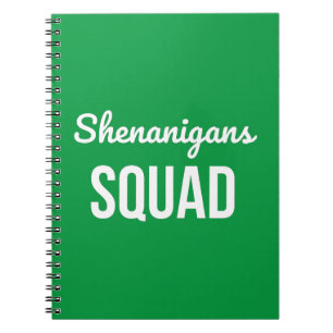 Cuaderno Escuadrón de Shenanigans Día de San Patricio