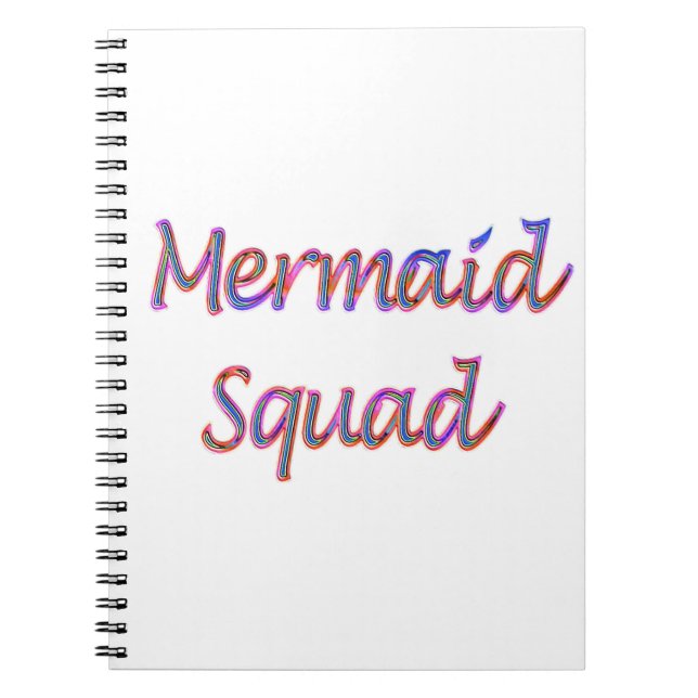 Cuaderno Escuadrón de sirena en colores arcoíris (Frente)