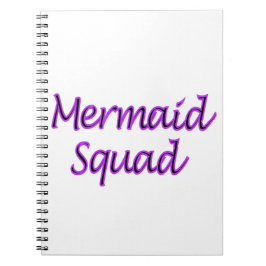 Cuaderno Escuadrón de sirena en texto morado