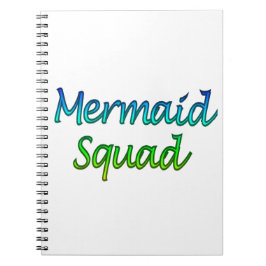 Cuaderno Escuadrón de sirenas en verde y azul