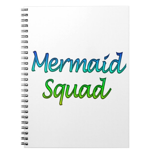 Cuaderno Escuadrón de sirenas en verde y azul (Frente)