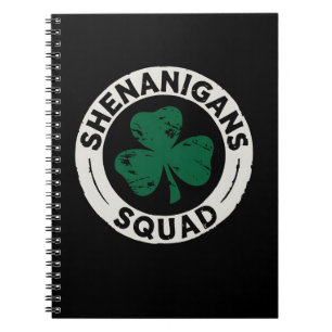 Cuaderno Escuadrón de Traviesas Día de San Patricio Trébol