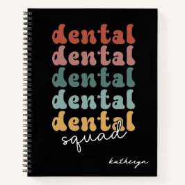 Cuaderno Escuadrón dental retro | Equipo dental | Personal 