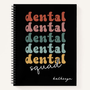 Cuaderno Escuadrón dental retro   Equipo dental   Personal 