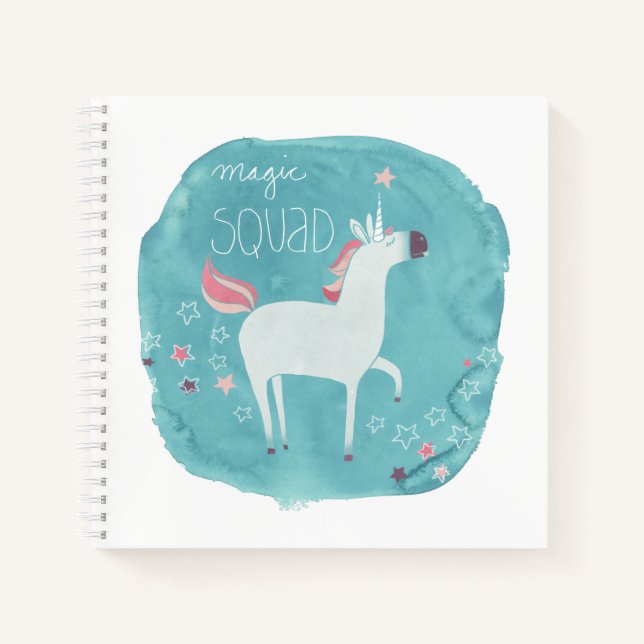 Cuaderno Escuadrón mágico de unicornio (Anverso)