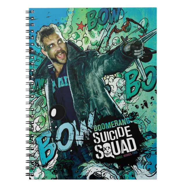 Cuaderno Escuadrón suicida | Graffiti de caracteres de Boom (Frente)