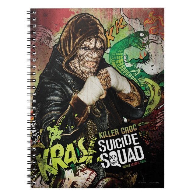 Cuaderno Escuadrón suicida | Grafiti de caracteres cruzados (Frente)