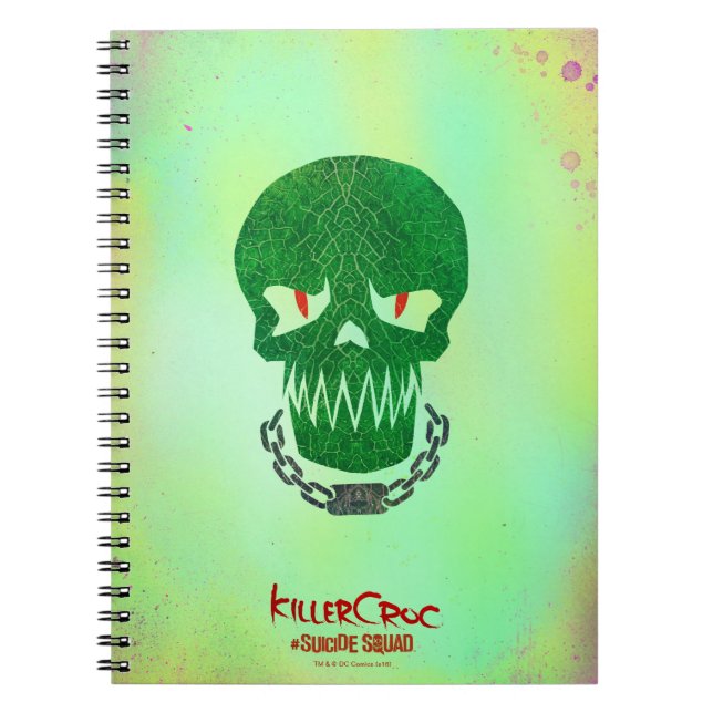 Cuaderno Escuadrón suicida | Icono de la cabeza cruzada ase (Frente)