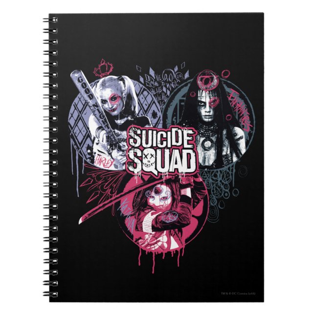 Cuaderno Escuadrón suicida | Insignias para graffiti de Chi (Frente)