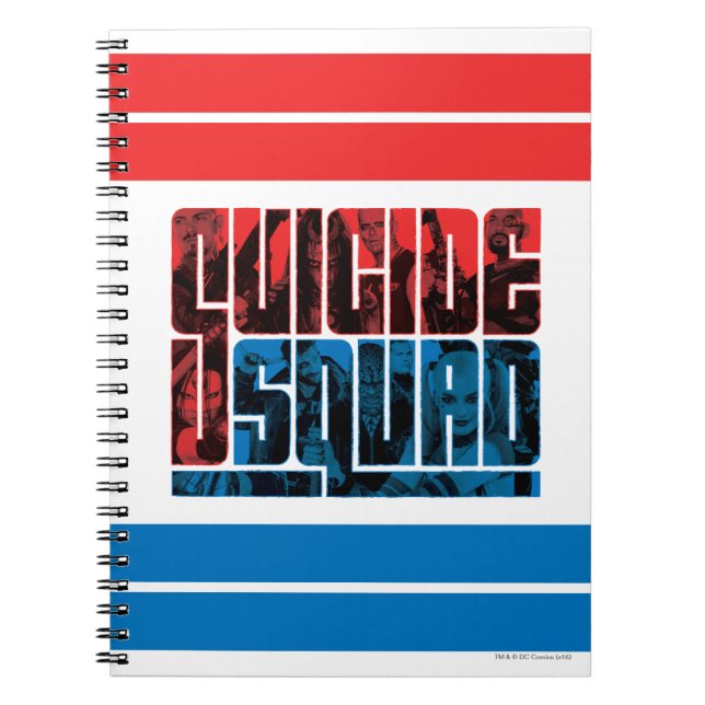 Cuaderno Escuadrón suicida | Logotipo rojo y azul (Frente)