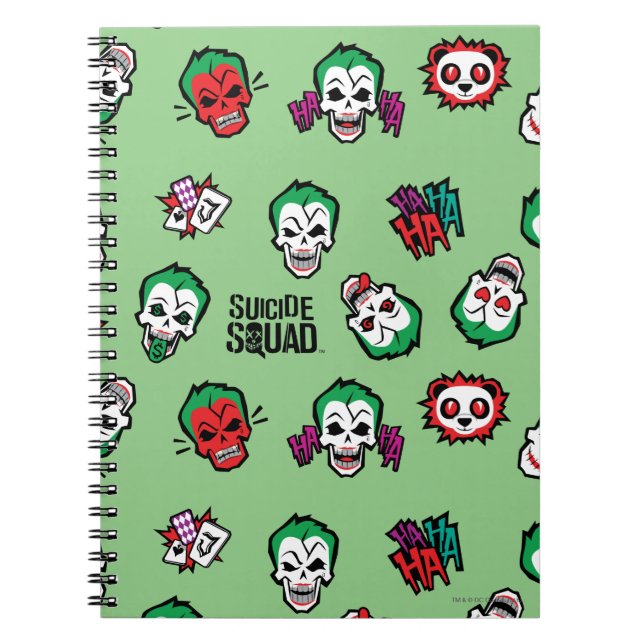 Cuaderno Escuadrón suicida | Patrón de Emoji de Joker (Frente)