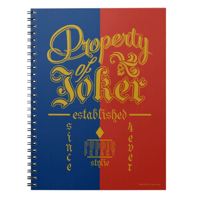 Cuaderno Escuadrón suicida | Puddin Freaky (Frente)