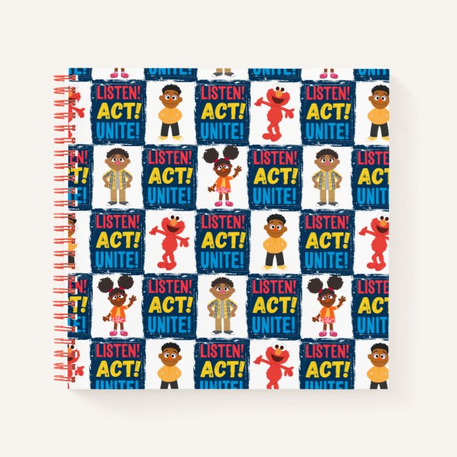 Cuaderno ¡Escucha! ¡Actúa! ¡Únete! Estampado (Anverso)