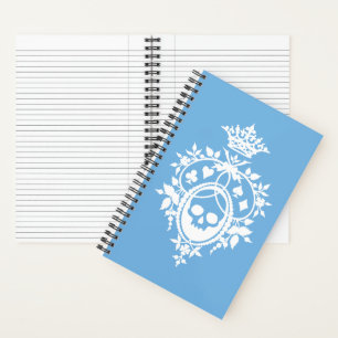 Cuaderno Escudo azul con calavera y portapapeles